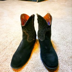 Genuine leather suede cowgirl boots.  B.O.C.